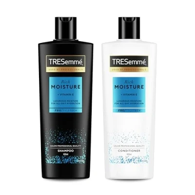 Abbildung von TRESemmé Rich Moisture Shampoo und Spülung, für trockenes, geschädigtes Haar 400 ml +