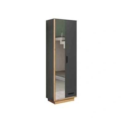 Abbildung von trendteam smart living Garderobenschrank Schrank Garderobe Synnax Aufbaumaß (BxHxT) 65 x 198 40 cm Farbe Anthrazit mit Coast Evoke Eiche 213411784