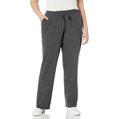 Abbildung von Amazon Essentials Damen Jogginghose aus Fleece mit geradem Bein (in großen Größen erhältlich), Dunkelgrau Meliert, M