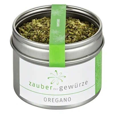 Abbildung von Zauber der Gewürze Oregano, getrocknet und gerebelt, Oregano Gewürz, sehr aromatisch, Premium Qualität in wiederverschließbarer Aroma Dose, 19 g