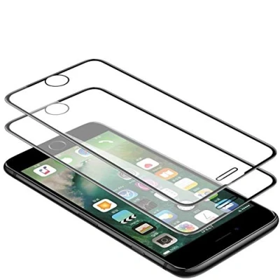 Abbildung von WEOFUN 3D Schutzfolie für iPhone 6 Plus/6s Plus/7 Plus/8 Plus[2 Stück] Schwarz