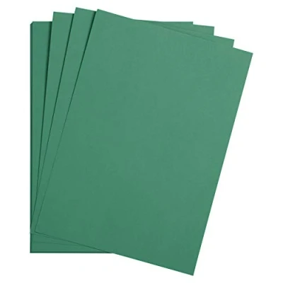 Abbildung von Clairefontaine 975351C Packung mit 25 Bastelkartons Maya, 185g, DIN A3, 29,7 x 42 cm, 1 Pack, Tannengrün