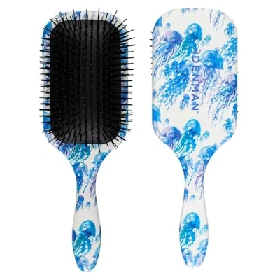 Abbildung von Denman Ultra Detangler Paddel Haarbürste, ideal für lange Haare, Perücken und Extensions zum zerrfreien Entwirren Qualle, D90L