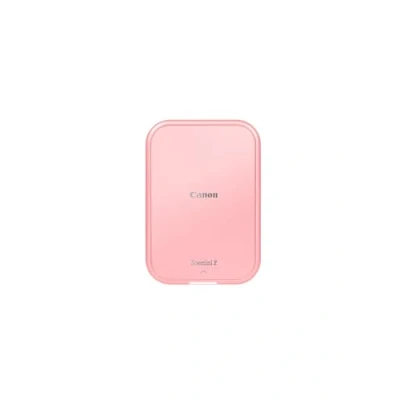 Abbildung von Canon Zoemini 2 Mini Fotodrucker mobil tragbar unterwegs Hosentasche PRINTING KIT (Fotodruck 5x7,6 cm, für Smartphone + Tablet, eingebauter Akku) roségold [+ 20er ZINK Druck Set 10er Circle Sticker]