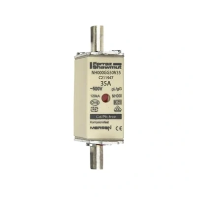 Abbildung von Mersen NH Zero Sicherungseinsatz NH000GG50V35 35A,Gr.000,AC500V 4086500083084