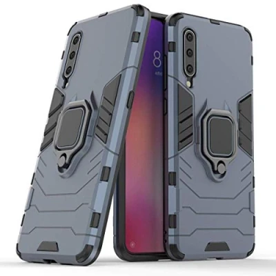 Abbildung von Kompatibel mit Xiaomi Mi 9 Hülle, Ring Ständer Magnetischer Handyhalter Auto Caseme Schutzhülle Case für Mi9 (Navy Blau)