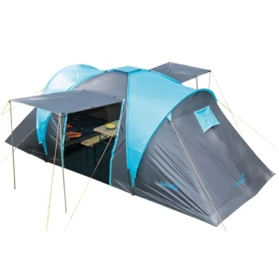 Abbildung von Skandika Kuppelzelt Hammerfest 4, Campingzelt, Familienzelt, 2 m Stehhöhe, Personen: Loser Zeltboden, Schlafkabinen, wasserdicht, 3000mm Wassersäule