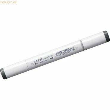 Abbildung von COPIC Sketch Marker Typ C 10, cool gray No. professioneller Pinselmarker, mit einer Super Brush Spitze und Medium Broad