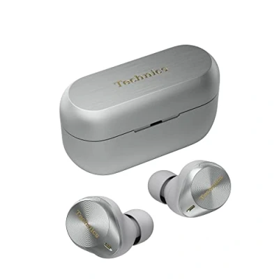 Abbildung von Technics EAH AZ80E S kabellose Ohrhörer mit Noise Cancelling, Multipoint Bluetooth 3 Geräte, bequemer In Ear Ohrhörer, Kabelloses Laden, Silber