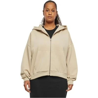 Abbildung von Urban Classics BOXY Sweatjacke, Damen, Größe: Medium, Wetsand