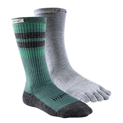 Abbildung von Injinji Liner + NuWool Hiker Crew Combo/Moss (Small/Medium)