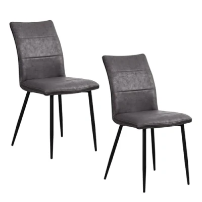 Abbildung von HTI Living Esszimmerstuhl 2er Set Antikanthrazit Vasile (Set, 2 St), Küchentuhl