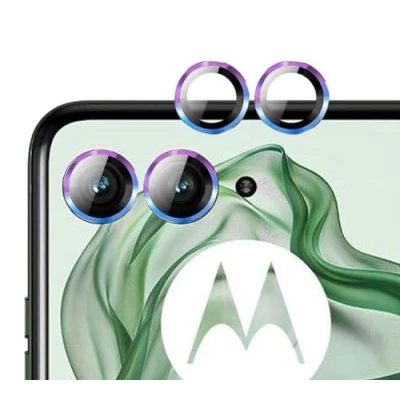 Abbildung von GIOPUEY [Kompletter Schutz Kameraschutz Kompatibel mit Motorola Razr 50 Ultra, [Doppelter Schutz] Metall Ring + Schutzglas, Colorful