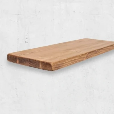 Abbildung von Chill House Schwimmende Wandregal, Holz, Rustikal 30x4.4cm, Dunkle Eiche, 160cm