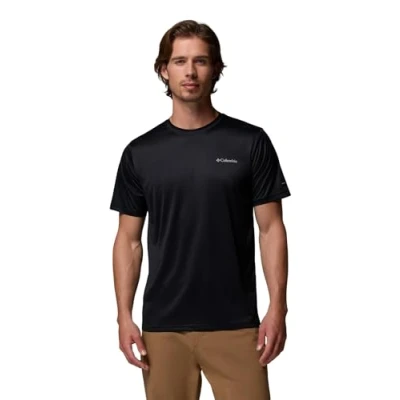 Abbildung von Columbia Men&#039;s Hike Crew, Technical Short Sleeve T Shirt, Black, S