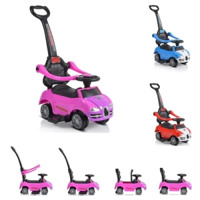 Abbildung von Moni Rutscher Rutschauto 2 in 1 Rider 208, mit Griff, Lehne, Bügel, Fußstütze