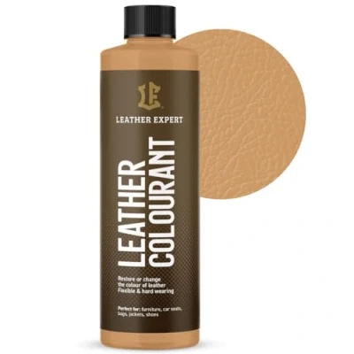 Abbildung von Sehr Deckend Wasser Lederfarbe Hellbraun 250 ml Leather Paint für Natur und ÖkoLeder Dye Ohne Alkohol alle Lederaccessoires Reißt oder Blättert Nicht ab