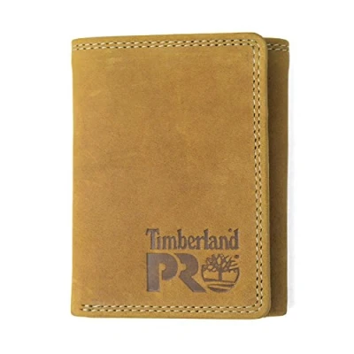 Abbildung von Timberland PRO Herren Leather RFID Trifold Wallet with ID Window Geldbörse, Weizen/Pullman, Einheitsgröße
