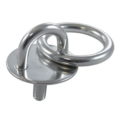 Abbildung von Augplatte rund mit Gewinde und Ring 33 mm M6 x 20 5 30 Edelstahl 304 (A2)