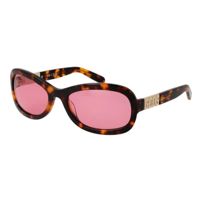 Abbildung von GCDS Unisex GD0038 52S Gläser SONNENBRILLEN Acetat Havanna Bordeaux Rund Normal