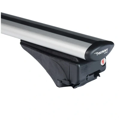 Abbildung von Twinny Load Universal Dachträgersatz Aluminium Fly Bar 124cm für PKW&#039;s mit offene &amp; geschlossene Dach Schiene