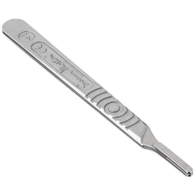 Abbildung von Swann Morton Griff mit einem abgestuften Skala, aus rostfreiem Edelstahl, Nr. 3, für Klingen 10, 11, 12, 15, Packung 1 Stück.