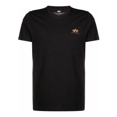 Abbildung von Alpha Industries Tshirt CAMO Backprint basic, Herren, Größe: Large, Black/woodland