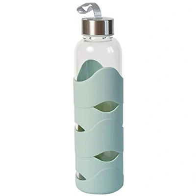 Abbildung von infinite by GEDA LABELS (INFKH) Unisex Jugend Trinkflasche Silikon Mint 500ml Glas