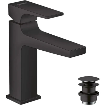 Abbildung von hansgrohe Waschtischarmatur &quot;Metropol&quot;, 11cm, mit Hebelgriff und Push Open Ablaufgarnitur