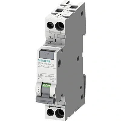 Abbildung von Siemens 5SV13167KK04 FI Schutzschalter/Leitungsschutzschalter 2polig 4 A 0.03 230 V