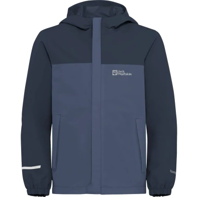 Abbildung von Jack Wolfskin Tucan Unisex Regenjacke / wasserabweisende Jacke für Kinder, Größe: 140, Evening sky