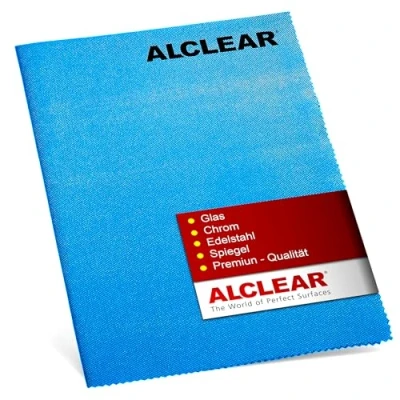 Abbildung von ALCLEAR Ultra Microfasertuch Glaspolish 70x50 cm blau Glaspoliertuch Glastuch Gläsertuch Geschirrtuch, wie ein blaues Wundertuch