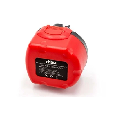 Abbildung von vhbw passend für Bosch PSR 960 Elektrowerkzeug (1,5 Ah, 9,6 V, NiMH) Akku NiMH 1500 mAh (9,6 V)
