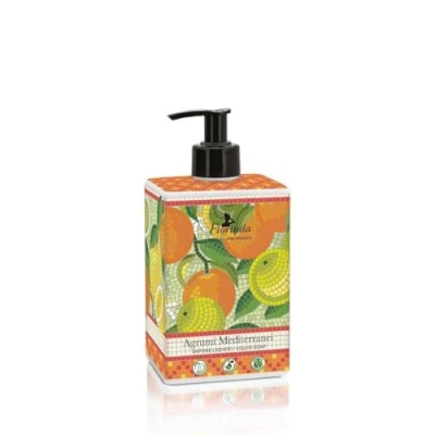 Abbildung von Florinda Mosaik Agrumi Mediterranei Flüssigseife im Pumpspender 500 ml