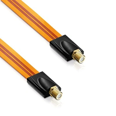 Abbildung von conecto Premium Fensterdurchführung für SAT Kabel koaxial (F Kupplung auf F Kupplung, vergoldet) 26 cm