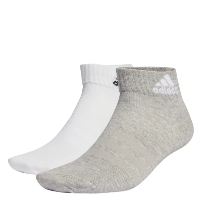 Abbildung von adidas Unisex Thin and Light Sportswear Ankle Socks 6 Pairs, Medium Grey Heather/White/Black, 6.5 8