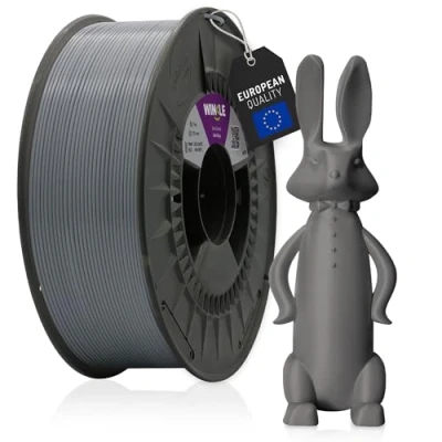 Abbildung von WINKLE PETG Filament Aschgrau 3D Drucker 2,85 mm 1 kg kompatibel mit den meisten Druckern Grau Maßgenauigkeit Spule