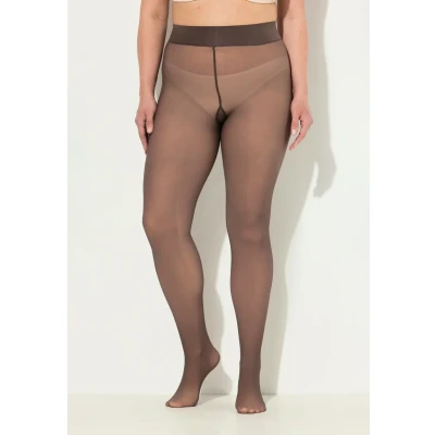 Abbildung von Ulla Popken Thermal Illusion Strumpfhose, Damen, Größe: 54/56, Mahogany brown