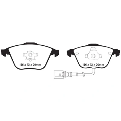 Abbildung von Bremsbelagsatz, Scheibenbremse EBC Brakes DP41594R