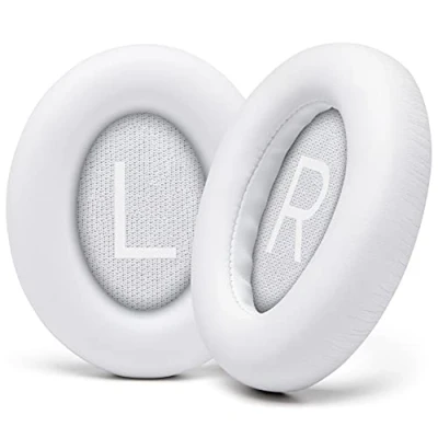 Abbildung von WC Wicked Cushions Verbesserte Ersatz Ohrpolster für Bose 700 Noise Cancelling Kopfhörer (NC700) weicheres PU Leder, luxuriöser Memory Schaum, zusätzliche Dicke, extra langlebig Weiß