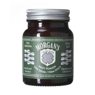 Abbildung von Morgan&#039;s Pomade Haar Styling Matt für Männer, Niedriger Glanz und starker Halt, Ideal Pompadours, Quiffs Side Fades, Brasilianischer Orangen Duft 100g