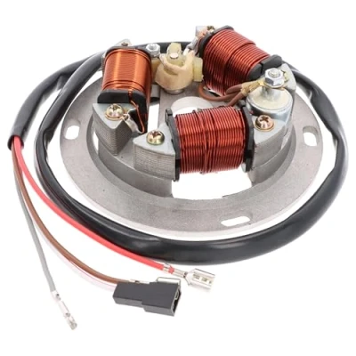 Abbildung von Lichtmaschine Stator Unterbrecher 6V mit Grundplatte für Simson SR50 S51 Roller