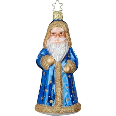 Abbildung von Inge Glas Christbaumschmuck, Weihnachtsbaumschmuck Gabenbringer Farbe: blau Höhe 13 cm