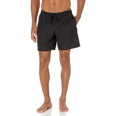 Abbildung von Amazon Essentials Herren Badehose, Schnell Trocknend, 18 cm, Schwarz, XL