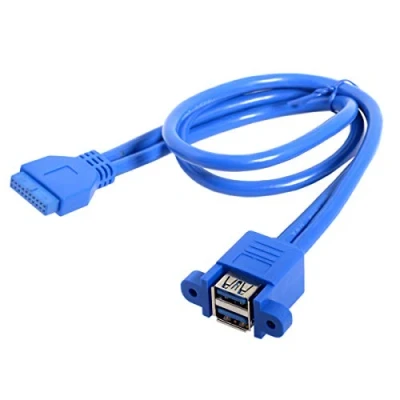 Abbildung von JSER Stapelbares USB 3.0 Buchse auf Motherboard, 19 polig, 20 5 Gbit/s, Dual Ports, 50 cm