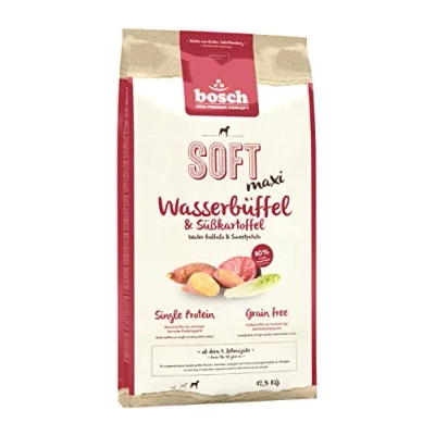 Abbildung von bosch Tiernahrung SOFT Maxi Wasserbüffel &amp; Süßkartoffel 12.5kg, Adult, Groß (26 44 kg), Büffel, Süßkartoffeln, 12,5 kg