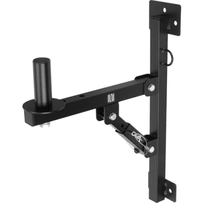 Abbildung von Pronomic WSM 1 PA Lautsprecher Wandhalterung für und Hifi Boxen (geeignet mit 35mm Flansch, 3 stufig verstellbarer Winkel, stabil, Metall) schwarz