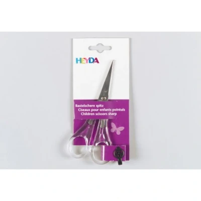 Abbildung von 12 x Heyda Kinderschere 13cm spitz farbig sortiert