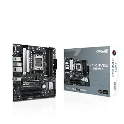 Abbildung von ASUS Prime B650M A CSM Mainboard Sockel AMD AM5 (Ryzen 7000, micro ATX, DDR5 Speicher, PCIe 5.0, WiFi 2.5G Ethernet, BIOS Flashback, USB 3.2 Gen 2, Aura Sync)