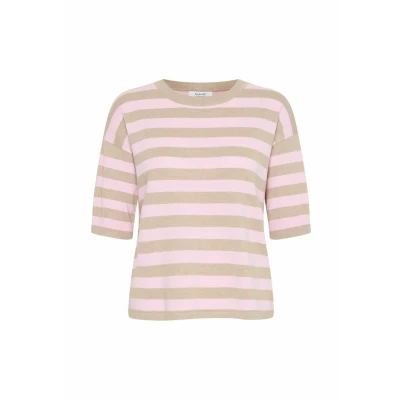 Abbildung von b.young Bymmmorla Tshirt basic, Damen, Größe: XXL, Roseate spoonbill mix